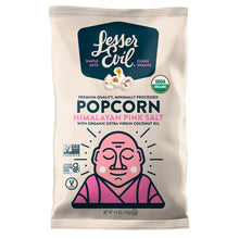 Load image into Gallery viewer, Lesser Evil Organic Popcorn Himalayan Pink Salt 142g
