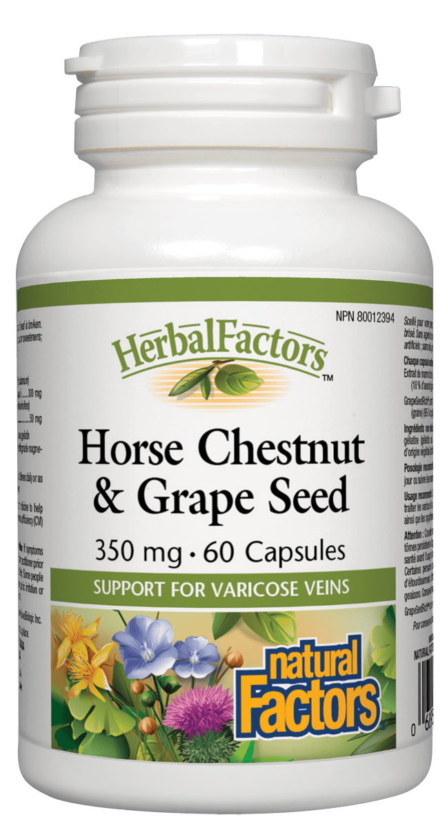 Natural Factors Horse Chestnut and Grapeseed 60 Capsules