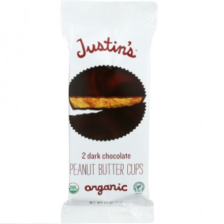 Justin's Organic Dark Chocolate Peanut Butter Cups 40g