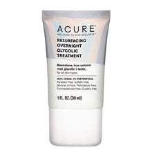 Load image into Gallery viewer, Acure Resurfacing Overnight Glycolic Treatment 30ml
