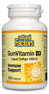 Natural Factors Vitamin D3 1000 IU 360 Softgels