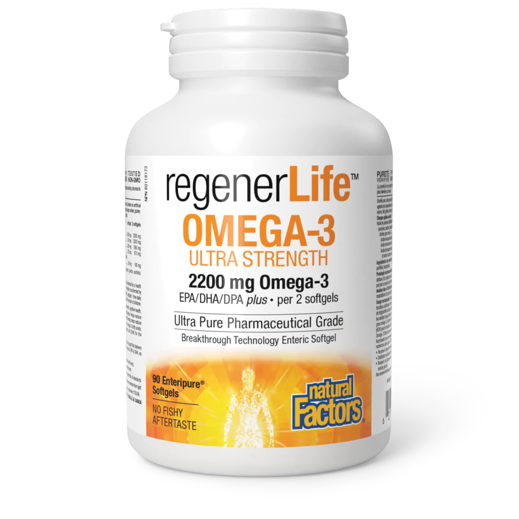 Natural Factors Regenerlife Ultimate Strength Omega 3 90 Softgels