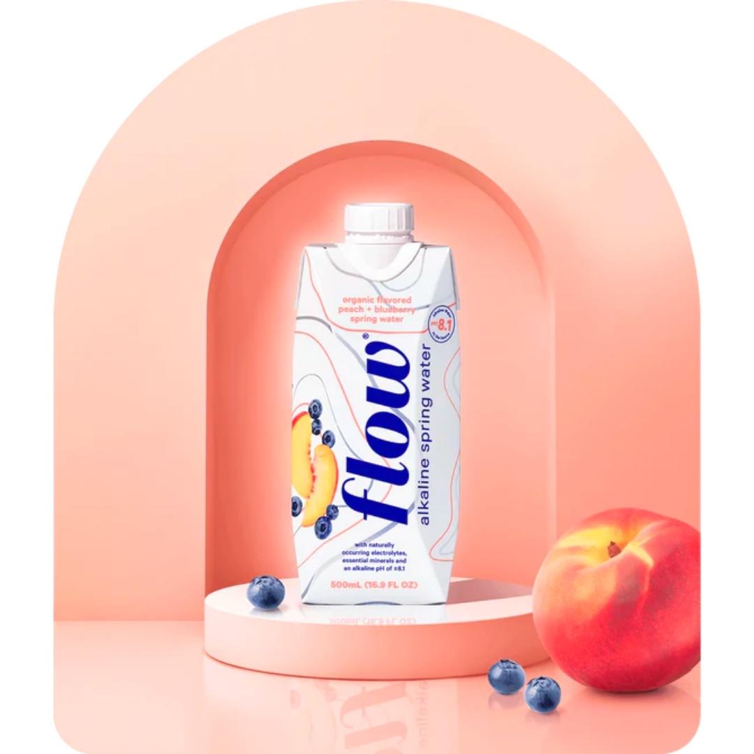 Flow Organic Peach Blueberry Water 500ml