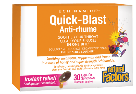Natural Factors Quick-Blast Echinamide 30 Softchews