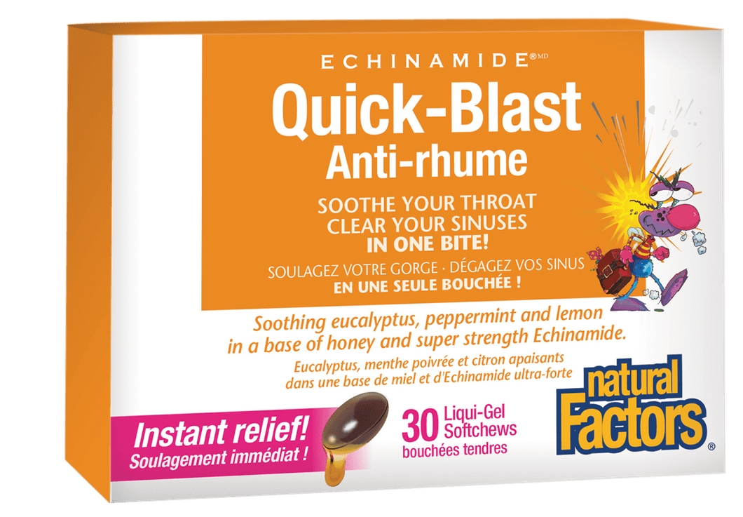 Natural Factors Quick-Blast Echinamide 30 Softchews