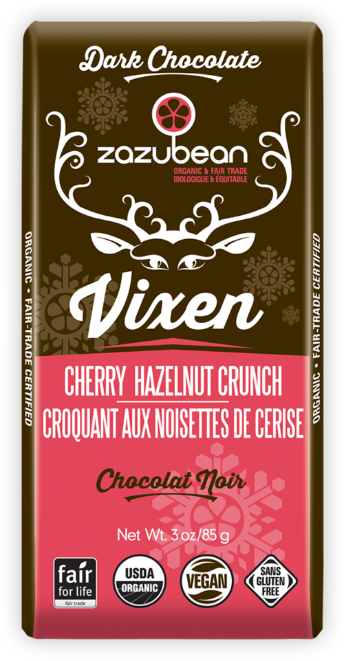 Zazubean Organic Vixen Cherry and Hazelnut Crunch 85g