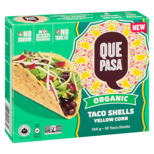 Que Pasa Organic Yellow Corn Taco Shells 130g