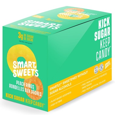 SmartSweets Peach Rings 50g 12 Pack