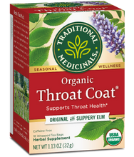 Load image into Gallery viewer, Traditional Medicinals Organic Throat Coat Tea With Slippery Elm 16 Bags
