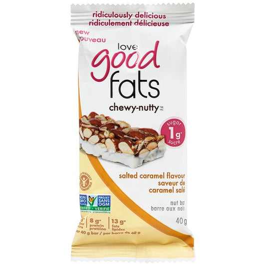 Love Good Fats Chewy Nutty Salted Caramel Bar 40g