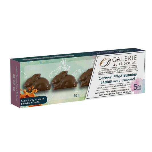 Galerie Au Chocolat Caramel Filled Chocolate Bunnies 50g