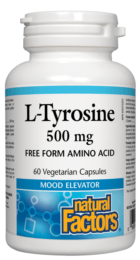 Natural Factors L-Tyrosine 500mg 60 Vegetable Capsules