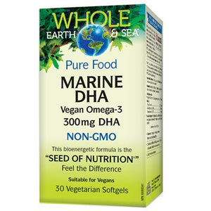 Whole Earth &amp; Sea Marine DHA Vegan Omega 3 30 Softgels
