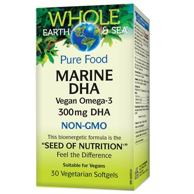 Whole Earth & Sea Marine DHA Vegan Omega 3 30 Softgels