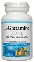 Load image into Gallery viewer, Natural Factors L-Glutamine 500mg 60 Vegetarian Capsules
