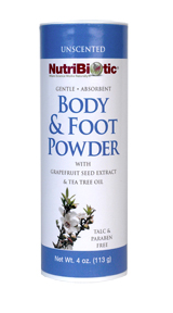 Nutribiotic Body &amp; Foot Powder Unscented 113g