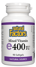 Load image into Gallery viewer, Natural Factors Mixed Vitamin E 400IU 90 Softgels
