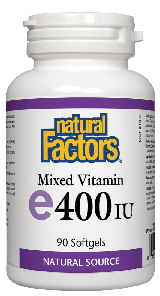 Natural Factors Mixed Vitamin E 400IU 90 Softgels