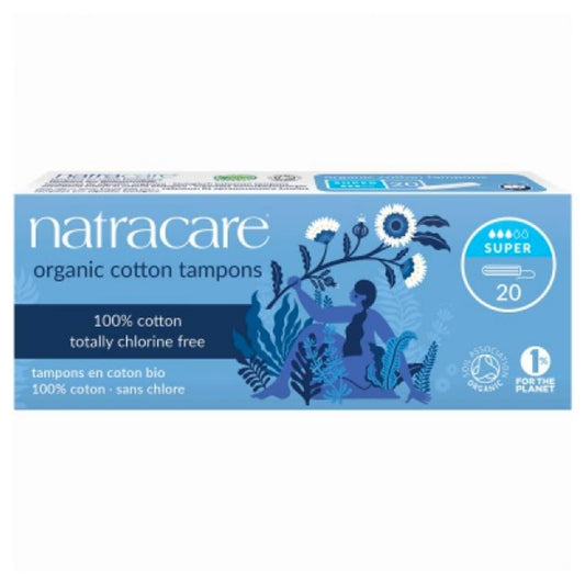 Natracare Organic Non Applicator Tampon Super 20ct