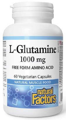 Natural Factors L-Glutamine 1000mg 60 Vegetarian Capsules