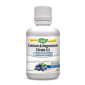 Nature's Way Calcium with Magnesium and K2 Blueberry 500ml
