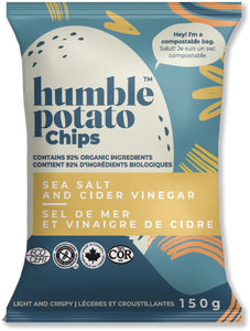 Humble Potato Chips Organic Sea Salt and Cider Vinegar Chips 150g