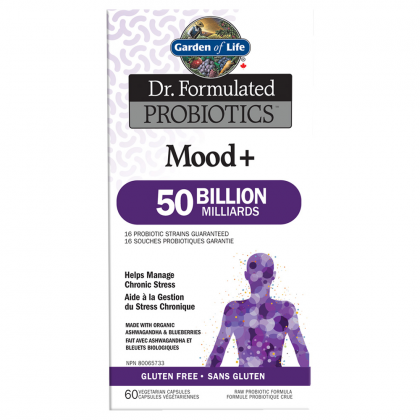 Garden Of Life Dr. Formulated Mood+ 50 Billion Probiotic Shelf Stable 60 Vegetarian Capsules