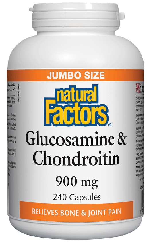 Natural Factors Glucosamine and Chondroitin Sulfate 900mg 240 Capsules