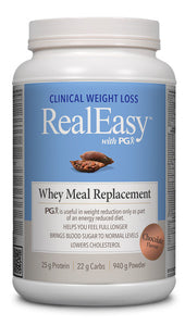 Natural Factors RealEasy with PGX Whey Meal Replacement Chocolate 1kg