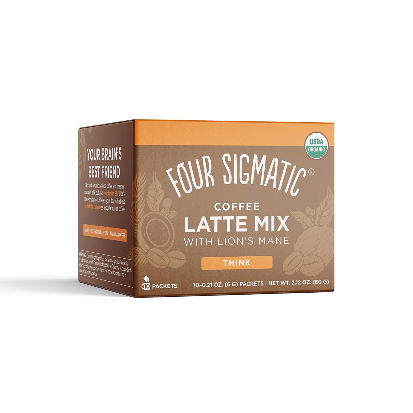 Four Sigmatic Think Coffee Latte with Lion's Mane 6g 10 Sachets