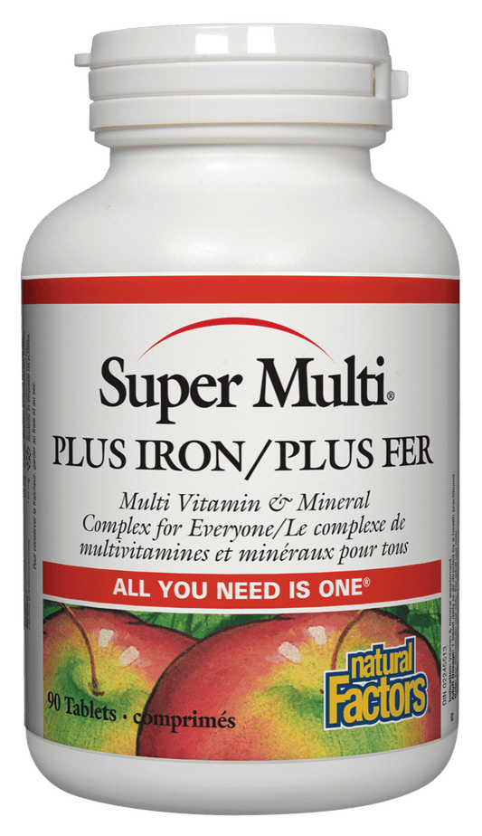 Natural Factors Super Multi Plus Iron 90 Tablets