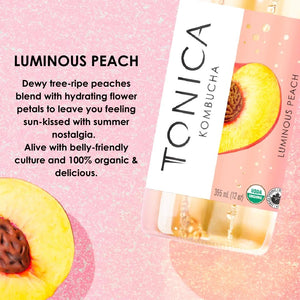 Tonica Luminous Peach Kombucha 355ml