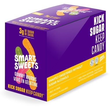 SmartSweets Gummy Worms 50g 12 Pack