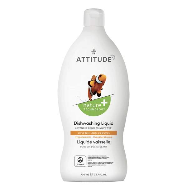 Attitude Nature+ Dish Soap in Citrus Zest 700ml