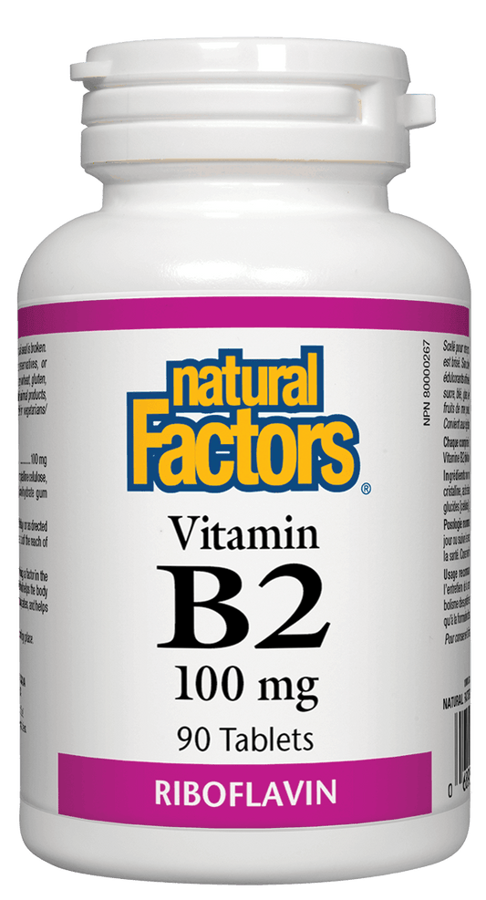 Natural Factors Vitamin B2 100mg 90 Tablets