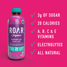 Load image into Gallery viewer, Roar Organic Hydration Drink Blueberry Acai 532ml
