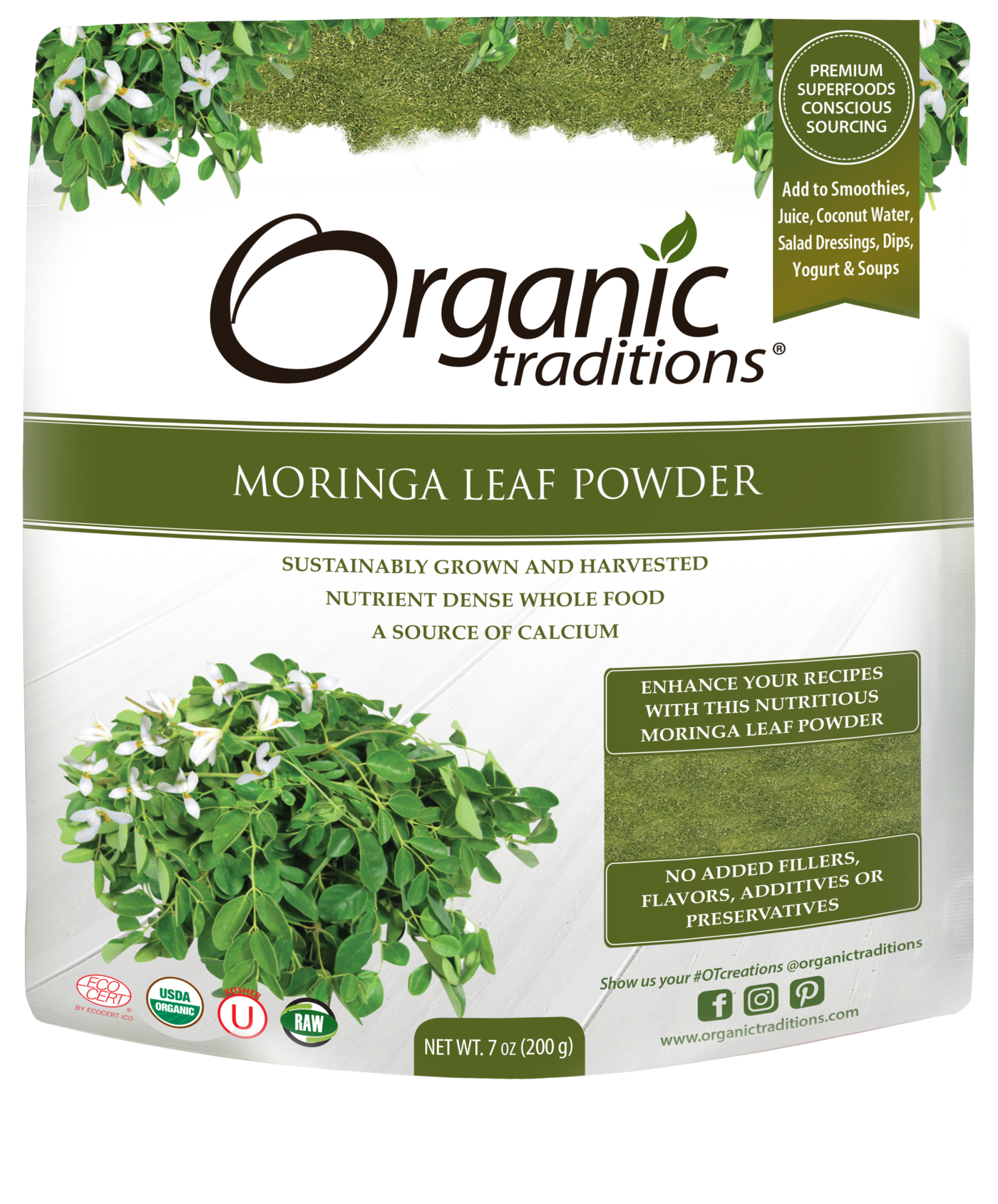 Organic Traditions Moringa Leaf Powder 200g
