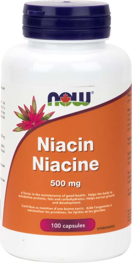 NOW Niacin 500mg 100 Capsules