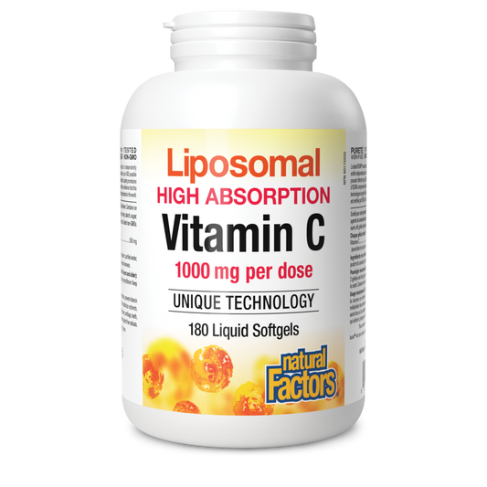 Natural Factors Liposomal Vitamin C 1000mg 180 Liquid Softgels