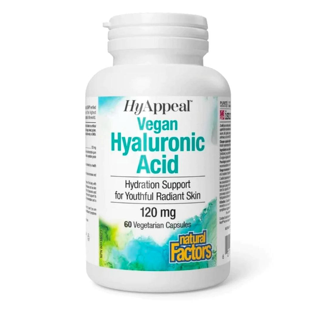 Natural Factors HyAppeal Vegan Hyaluronic Acid 120mg 60cap