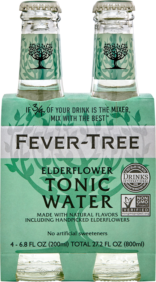Fever Tree Elderflower Tonic Water 200ml 4pk