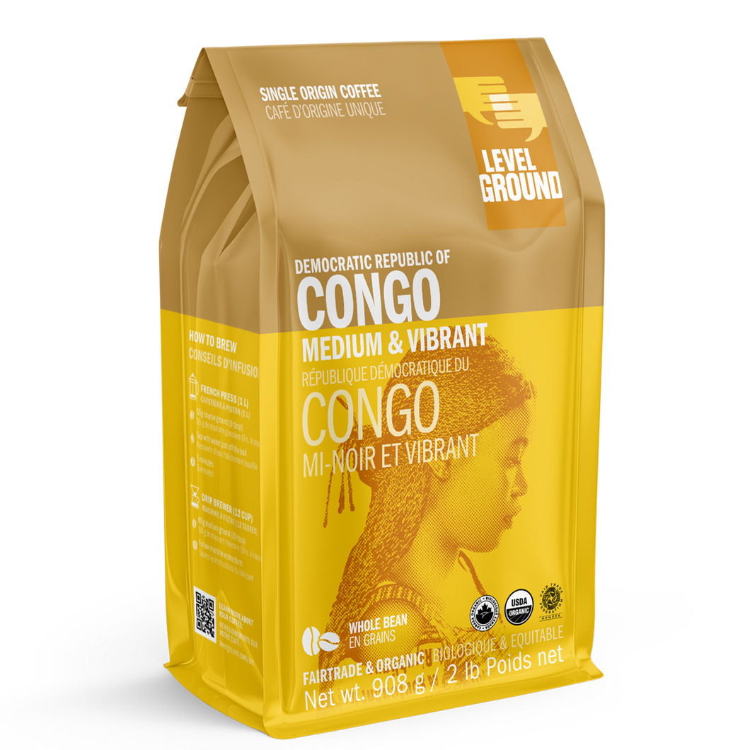Level Ground Organic Congo Medium Roast Coffee 907g