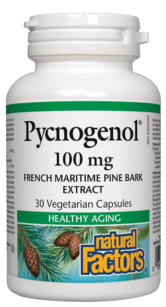 Natural Factors Pycnogenol 100mg 30 Vegetarian Capsules