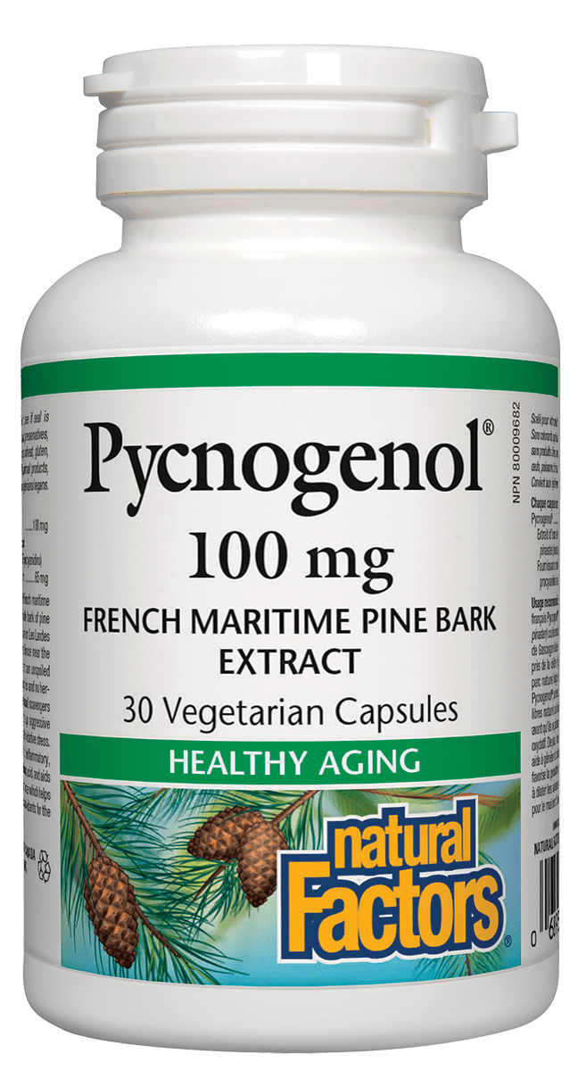 Natural Factors Pycnogenol 100mg 30 Vegetarian Capsules