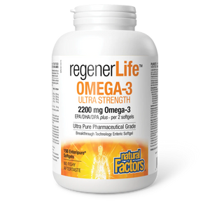 Natural Factors Regenerlife Ultimate Strength Omega 3 150 Softgels