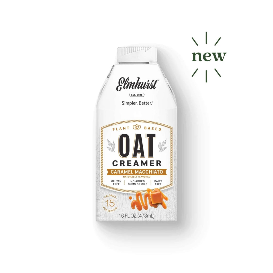 Elmhurst Caramel Macchiato Oat Creamer 473ml