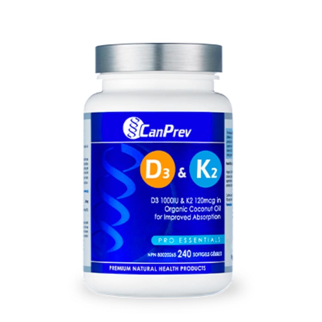 CanPrev D3 and K2 in Coconut Oil 240gel