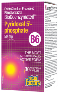 BioCoenzymated Pyridoxal 5-phosphate B6 50mg 30 Vegetarian Capsules