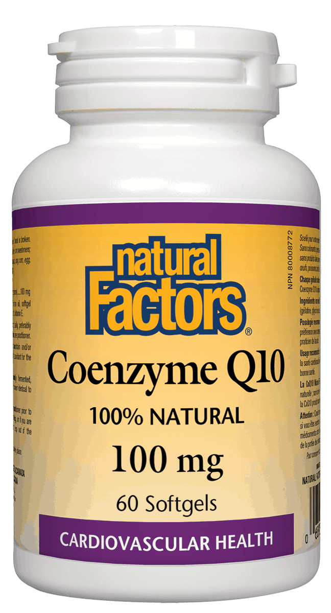 Natural Factors CoQ10 100mg 60 Softgels