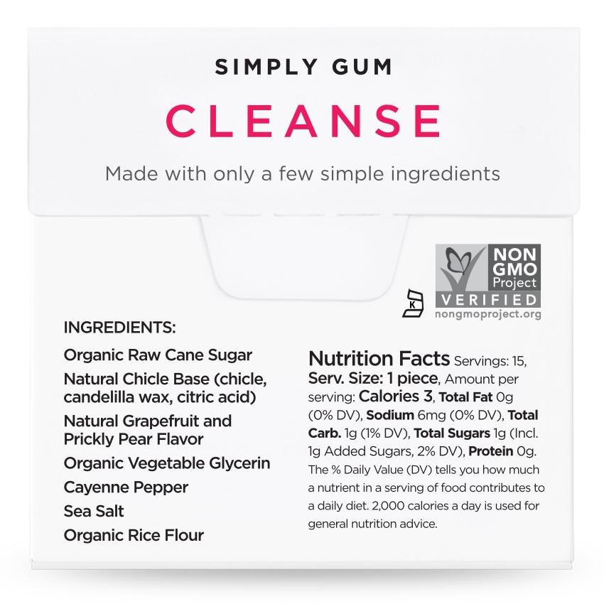 Simply Gum Natural Chewing Gum Cleanse 15 Pieces